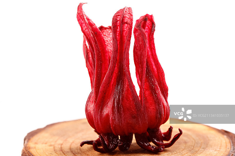 白底上放着玫瑰茄图片素材