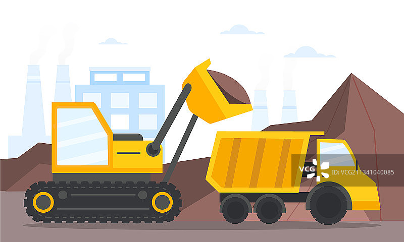 采矿业构成图片素材