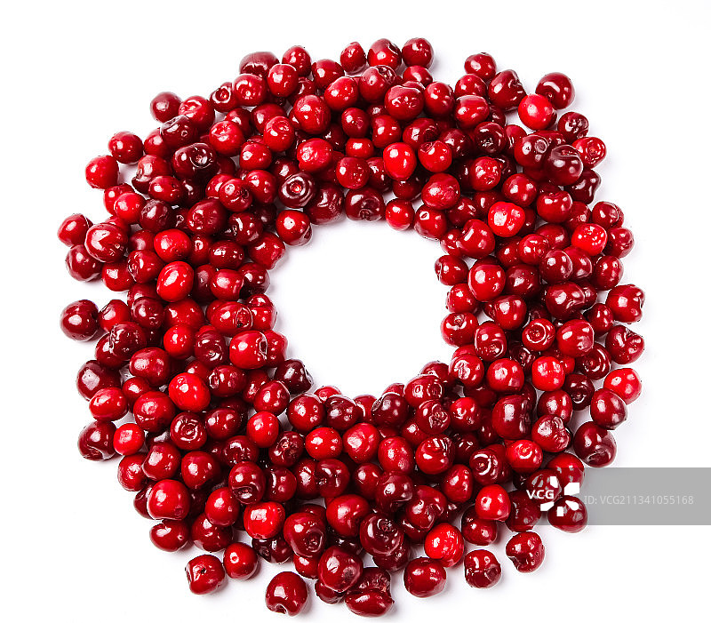 摆放着一堆的新鲜樱桃图片素材