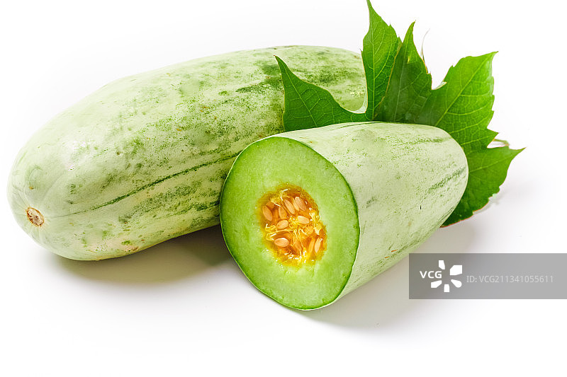 白底上放着新鲜羊角蜜图片素材