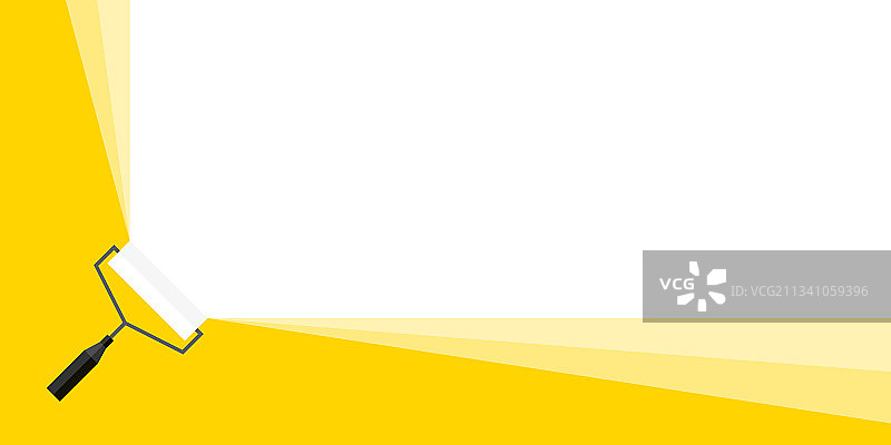 白色油漆滚筒广告banner图片素材