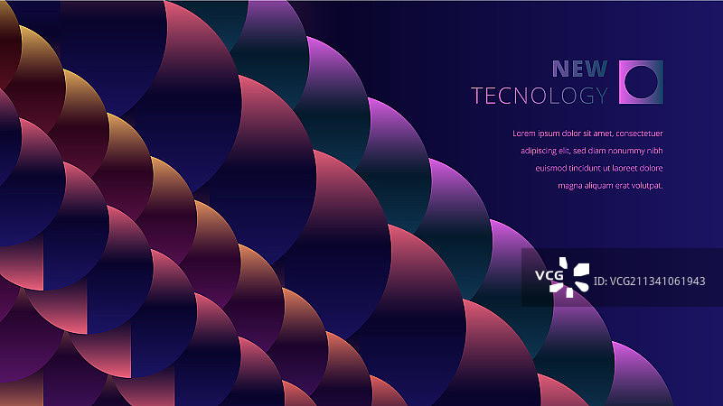 带有球体设计的紫色背景和文案图片素材