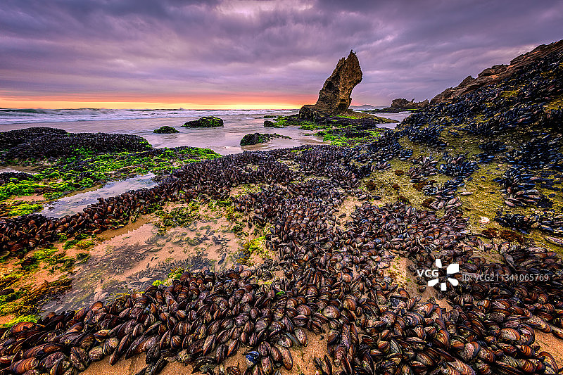 南非克尼斯纳的日落海景图片素材