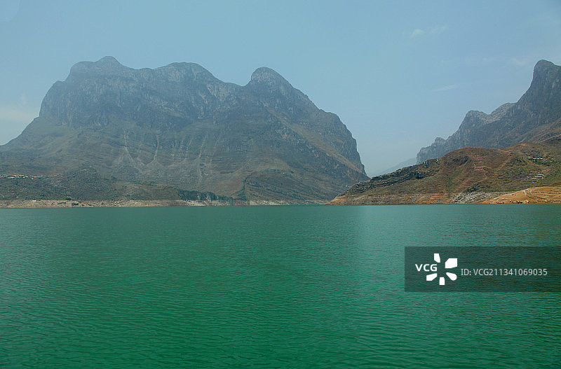 中国贵州六盘水六枝特区牂牁江牂牁湖风光图片素材