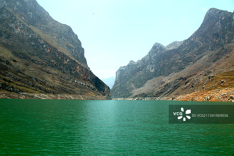 中国贵州六盘水六枝特区牂牁江牂牁湖风光图片素材