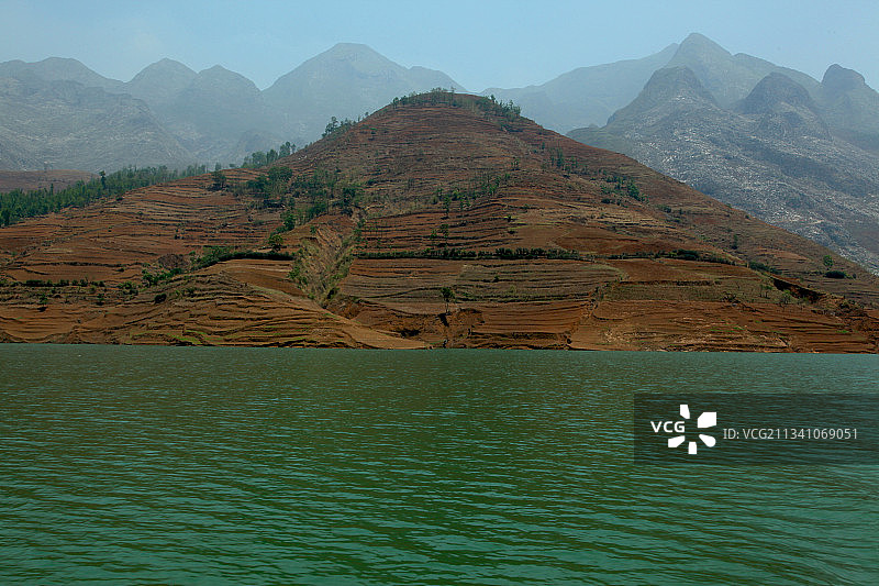 中国贵州六盘水六枝特区牂牁江牂牁湖风光图片素材