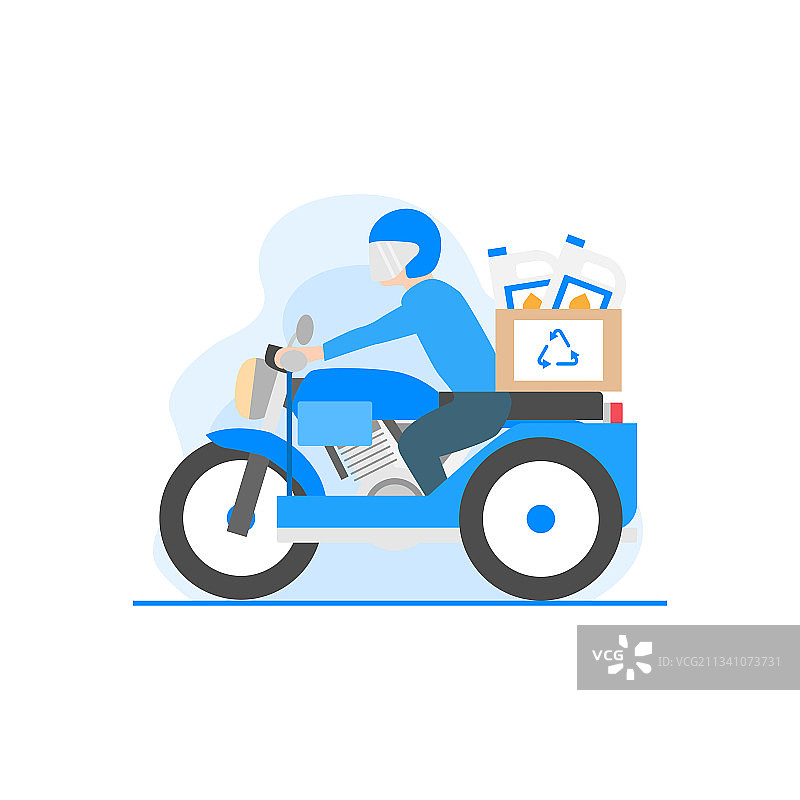 乘坐电动三轮车的人图片素材