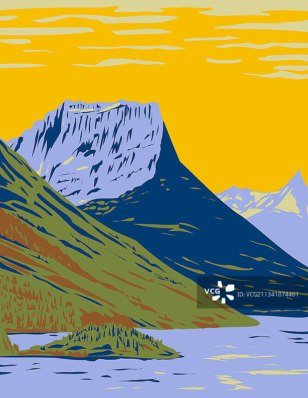 沃特顿冰川国际和平公园图片素材