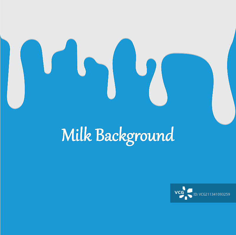 蓝色背景上滴落的牛奶白色液体图片素材