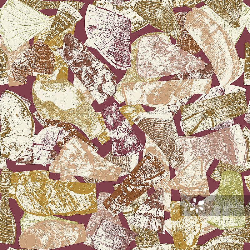 木刻抽象无缝图案图片素材