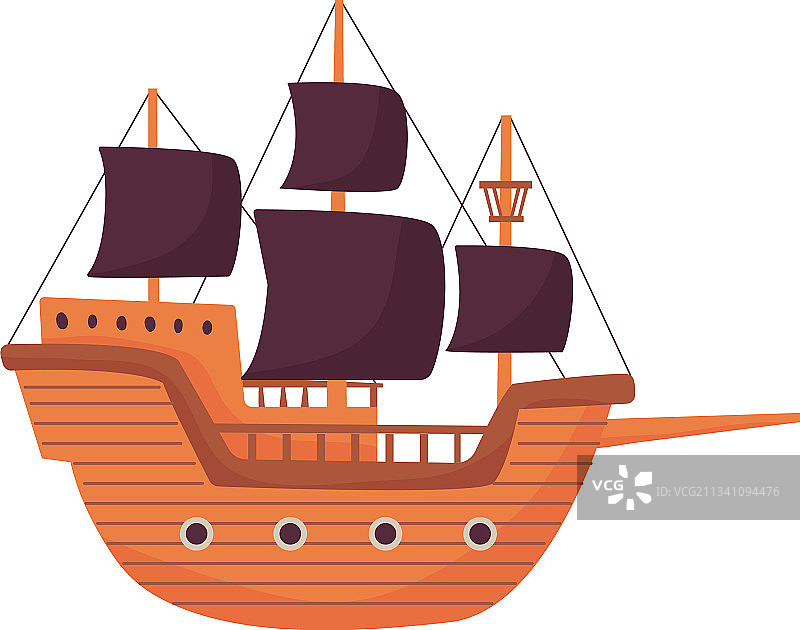 海盗木船图片素材