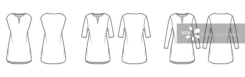 束腰外衣连衣裙技术时尚套装图片素材