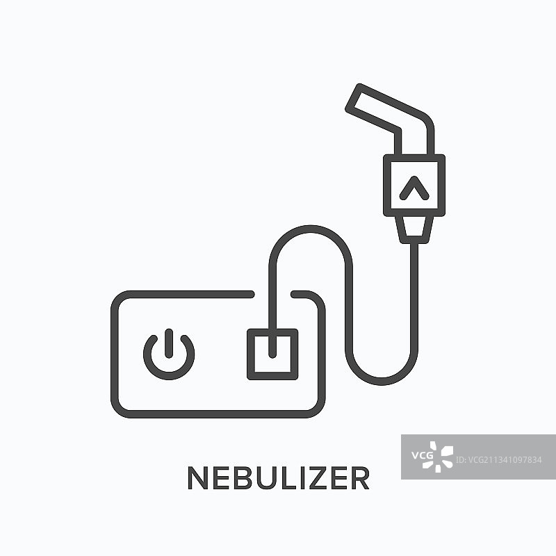 雾化器扁平线条图标图片素材
