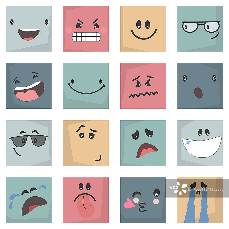 彩色抽象表情符号图片素材