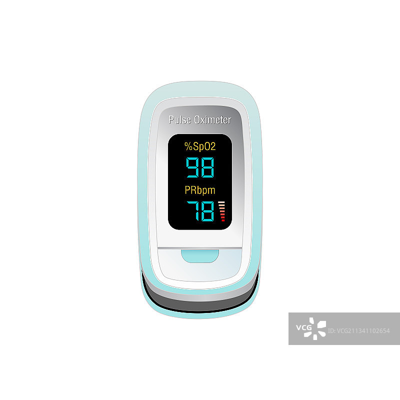 隔离的脉搏血氧仪医疗设备图标图片素材