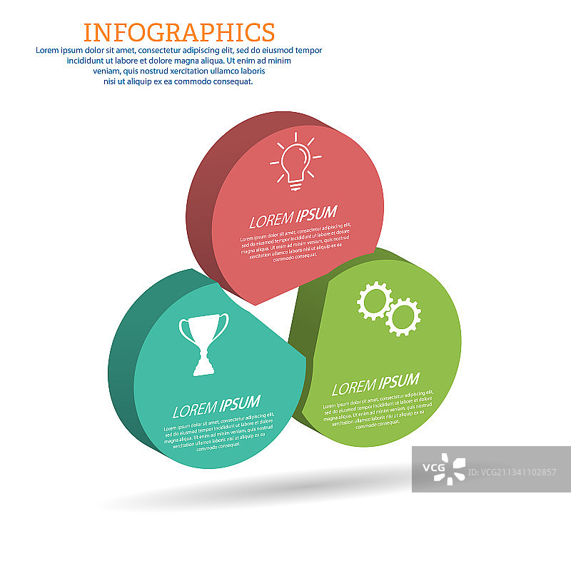 带有三维信息图表模板图片素材