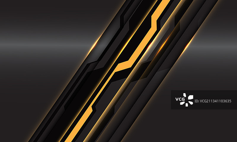 抽象黄色黑色电路赛博灰色金属图片素材