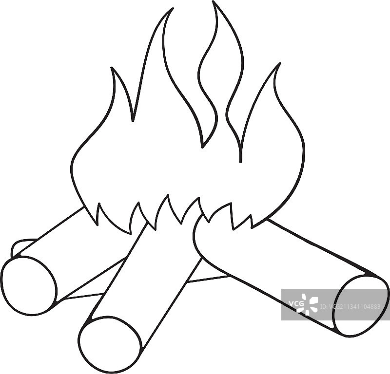 露营篝火图标图片素材