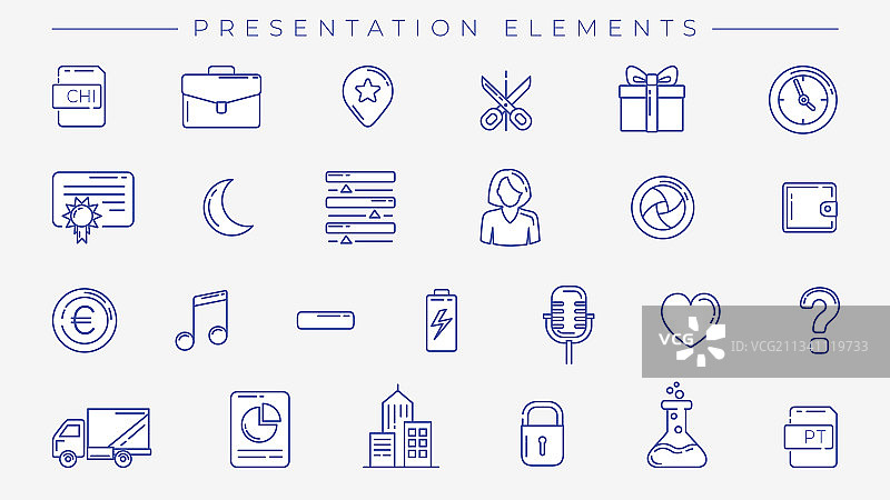 演示元素概念线条风格图片素材