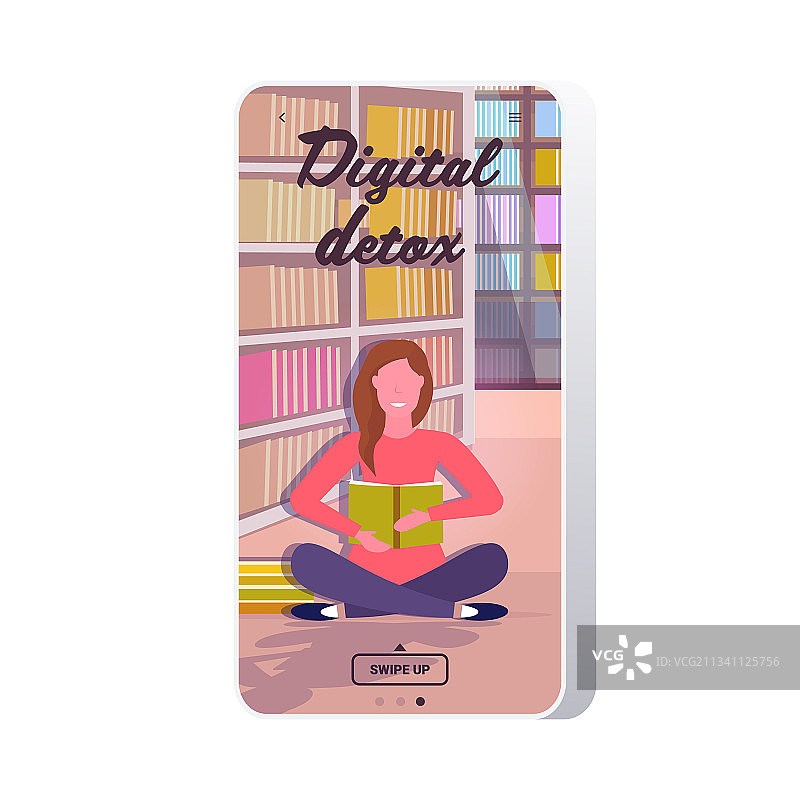 女人不使用电子设备，享受阅读时光图片素材