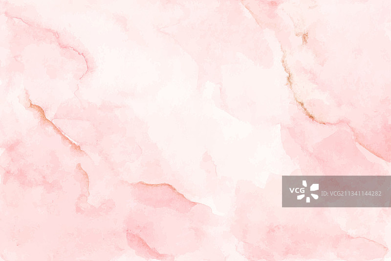 水彩背景纹理：柔和粉色和金色图片素材