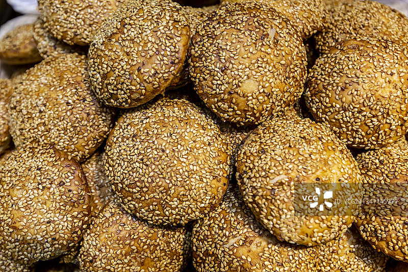 山东省济南市芙蓉街小吃：马蹄烧饼图片素材