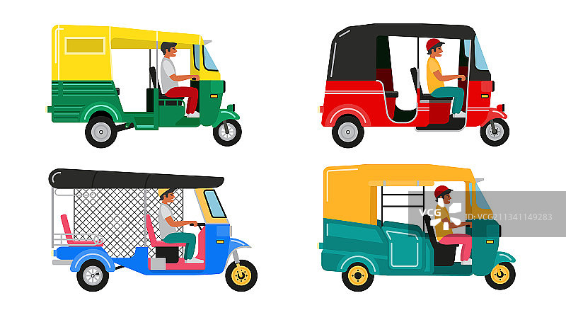 印度机动三轮车图片素材