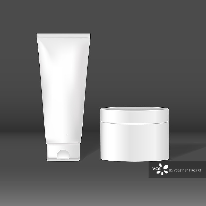 化妆品软管和罐子模型图片素材
