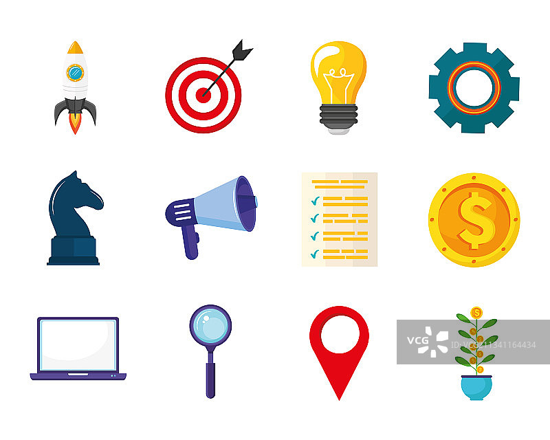 十二个启动图标图片素材