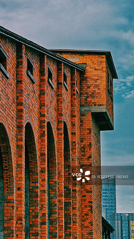 四川省成都市成华区东郊记忆景区老厂房工业遗存图片素材