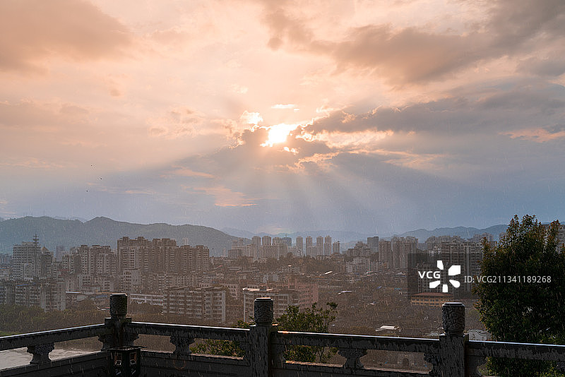 福建三明市沙县区七峰叠翠景区图片素材