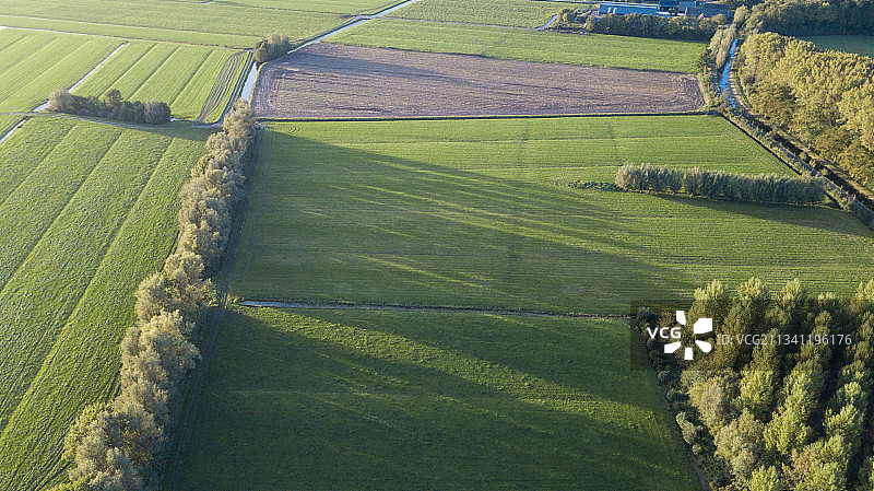 荷兰乌得勒支省哈尔祖伊伦斯：农田航拍图片素材