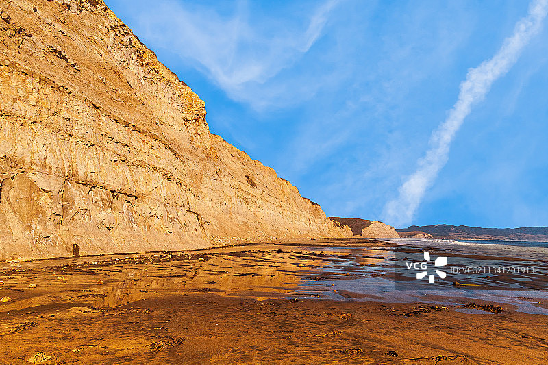 雷耶斯角国家海岸岩石山脉的壮丽景色，美国图片素材