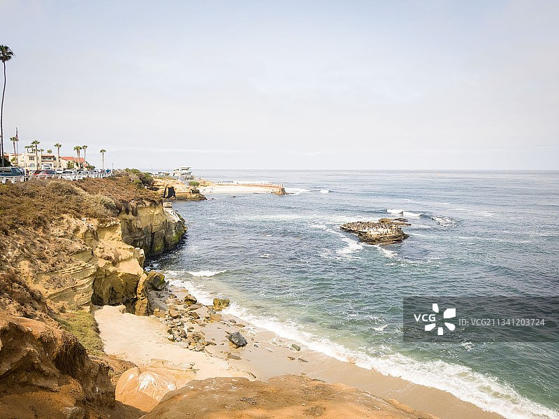 拉霍亚海景风光，美国加利福尼亚州图片素材