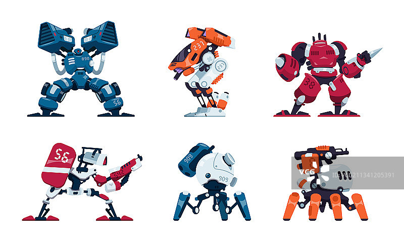 卡通战争机器人战斗机甲超级英雄图片素材