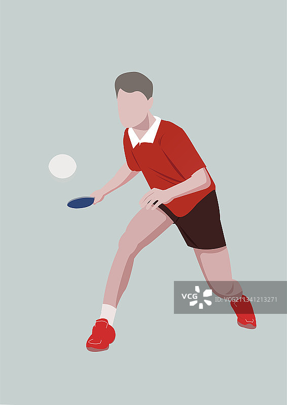 乒乓球矢量插画图片素材