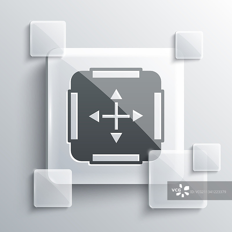 灰色区域测量图标，灰色背景图片素材