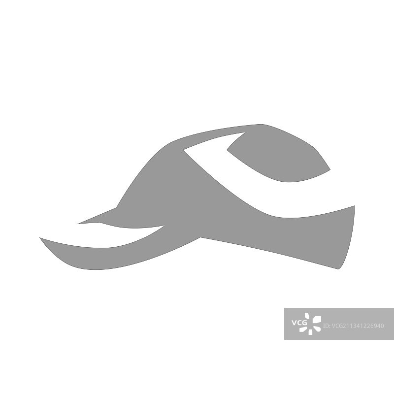 白色背景上的帽子符号图片素材