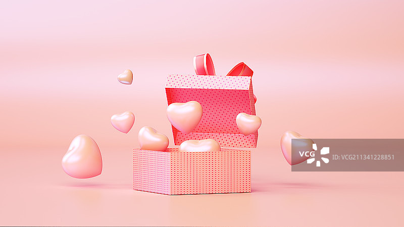 粉色礼物插画图片素材