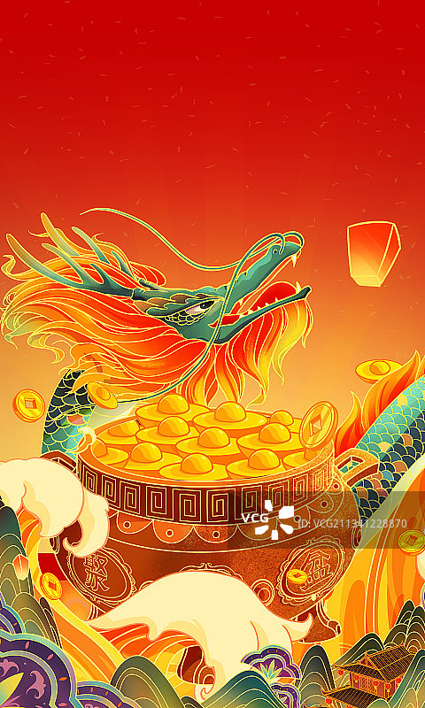 新年插画图片素材