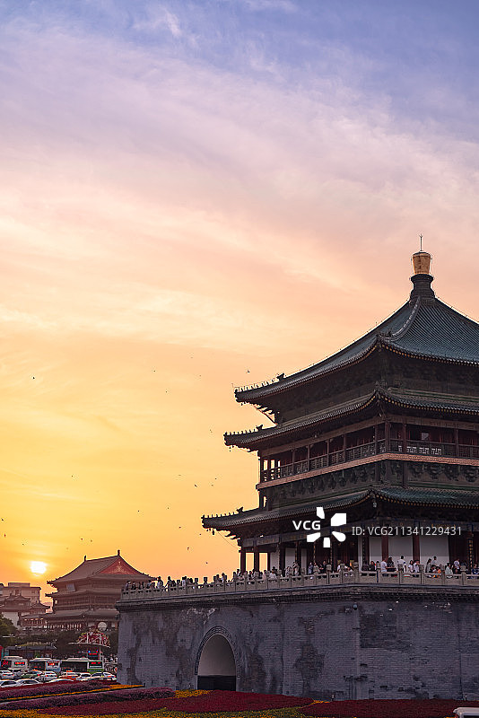 西安钟楼图片素材