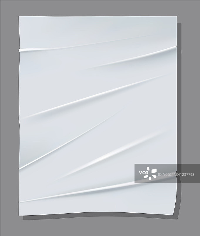 逼真的白色纸张褶皱效果图片素材