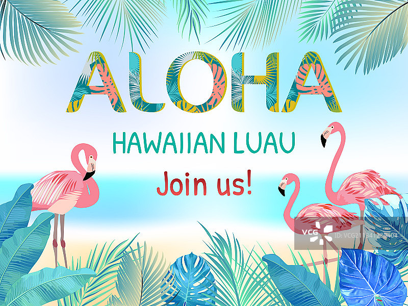 夏威夷创意海报设计图片素材