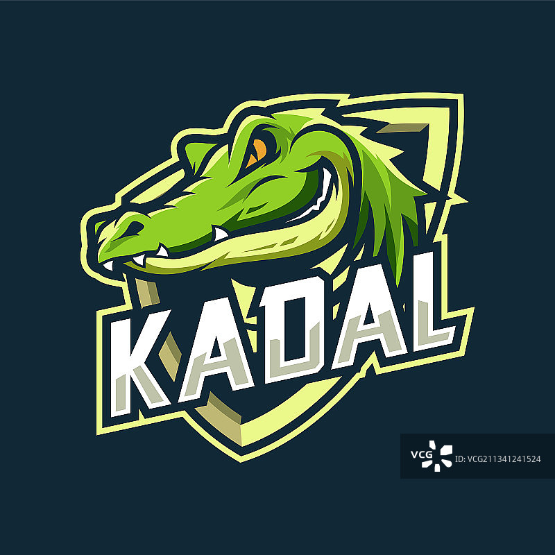 鳄鱼吉祥物电竞标志图片素材