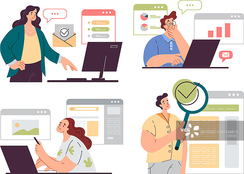 办公室工作人员分析图片素材