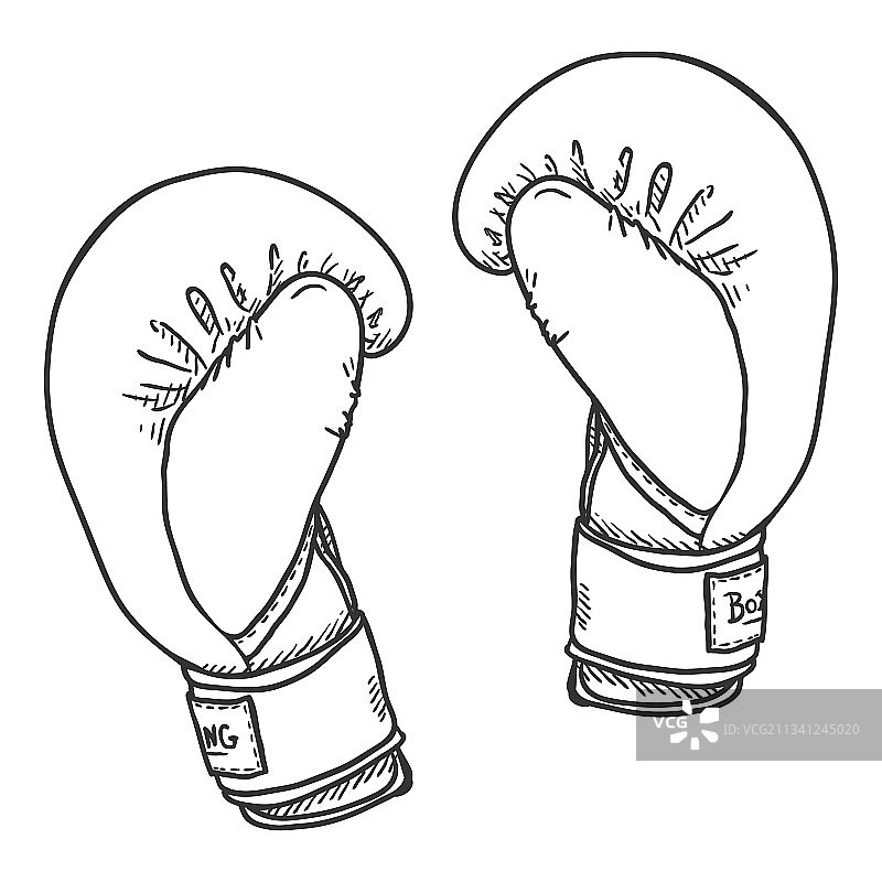 拳击手套素描图片素材