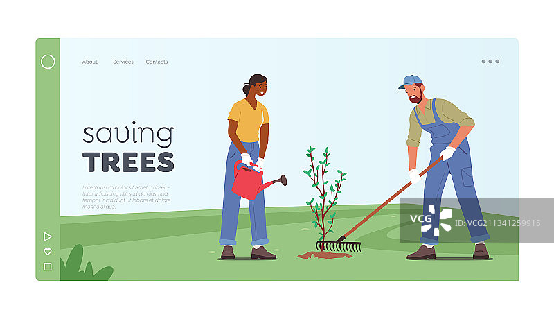 森林恢复植树造林图片素材