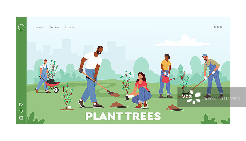 世界重新造林引导页模板图片素材