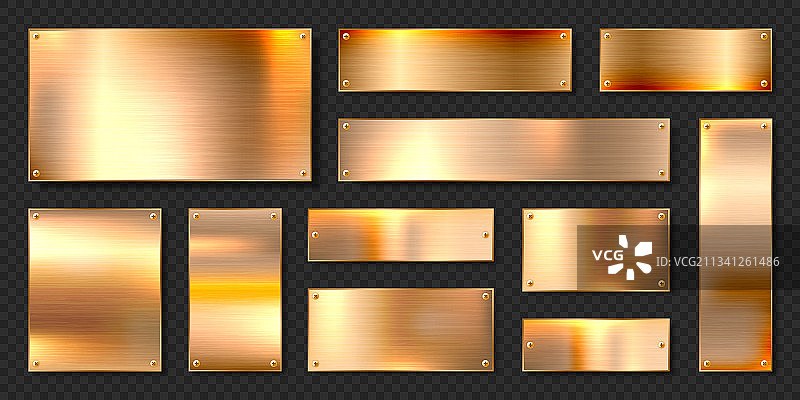 逼真闪亮金属banner套装拉丝钢图片素材