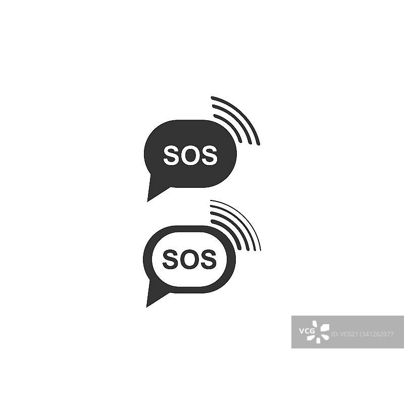 SOS符号图标设计概念模板图片素材